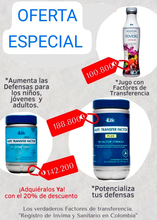 4Life Transfer Factor Plus 4life Colombia Distribuidor Autorizado